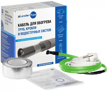 Комплект для обогрева труб без защитного экрана xLayder Pipe EHL-30-2, 30 Вт/2 м